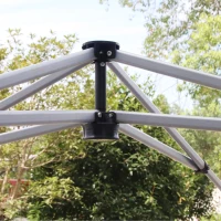 Outsunny 3 x 3(M) Pop Up Gazebo, UPF 50+ Foldable Canopy Tent with Wheeled Carrybag, 4 Leg Weight Bags, Height Adjustable Marquee Shelter 1 person easy setup for Outdoor Garden Patio Party, Dark Grey(m-8)