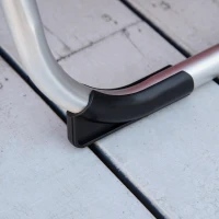 Outsunny Sonnenliege faltbar Gartenliege mit Kopfkissen Liegestuhl mit der 4-stufig verstellbaren Rückenlehne Campingliege bis 120 kg belastbar für Outdoor-Park, Garten, Rot(m-9)