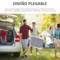 Outsunny Tumbona Reclinable y Plegable de Jardín con Respaldo Ajustable en 4 Posiciones Marco de Metal Texteline Transpirable 186x66x80 cm Gris(m-6)