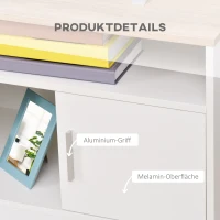 HOMCOM TV-Bank Modernes Design; 3 Regale und 2 Schränke 105 cm x 40 cm x 52 cm Natur(m-6)