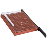 HOMCOM Cizalla Cortadora de Papel A4 Capacidad 12 Hojas con Regla Guía Cuchilla de Corte Preciso para Hogar 48x26,5x5 cm(m-10)