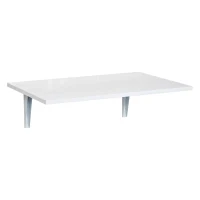 HOMCOM Table Murale Rabattable Cuisine Bureau MDF 60L X 40Lcm Blanc(m-1)