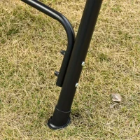 Outsunny Dondolo da Giardino Terrazza 3 Posti con Tettuccio Regolabile in Metallo e Texteline 172x110x155cm Marrone(m-10)