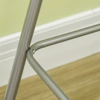 HOMCOM Set 3 Pezzi con Tavolino Alto e Sgabelli da Bar in Legno e Acciaio, Color Quercia(m-7)