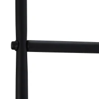 HOMCOM Chariot porte bûches - chariot à bois de chauffage en métal - 2 roues - panier roulant pour bûches à bois noir(m-8)