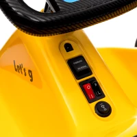 AIYAPLAY 6V Electric Go Kart for Kids with Music, Light, Horn, for 3-5 Years, Yellow(m-9)