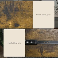 Vinsetto 2-Drawer file Cabinet, Industrial filing cabinets for Home, Hanging File Folders, Vertical Home Office Organizer for A4 Size, Rustic Brown(m-7)