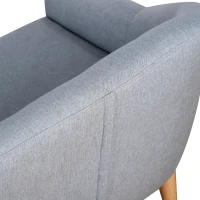 HOMCOM Children's Armchairs Kids Armchair Toddler Chair 2 Seater Wood Frame Mini Sofa for Bedroom Playroom Grey(m-8)