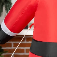 Outsunny Papá Noel Inflable con Perro con Luces LED Decoración Navideña para Interior y Exterior 117x80x157cm Multicolor(m-9)