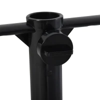 Outsunny Pied de parasol à planter - pied d'ancrage à visser dans le sol - fixation parasol - porte-parasol avec vis de serrage - ABS noir(m-7)