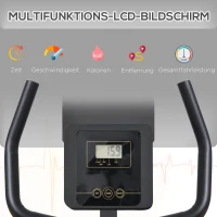 HOMCOM Heimtrainer X-Bike 2-in-1 Fahrradtrainer Trimmrad mit 1 Paar Spannseilen(m-5)