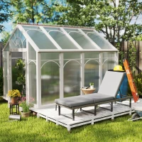 Outsunny Single Folding Rattan Sun Lounger, with Cushion - Grey(m-8)