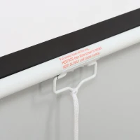 HOMCOM Telo per Proiettore da 100" Formato 16:9/4:3 ad Altezza Regolabile, 210x8.6x7 cm, Bianco e Nero(m-8)