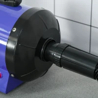 PawHut Séchoir professionnel sèche-poils toilettage pulseur sèche-cheveux pour chiens chats animaux 2800W vitesse et température réglable 3 buses interchangeables incluses bleu(m-8)