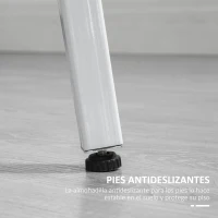 HOMCOM Mesa de Comedor Redonda Mesa de Cocina Moderna para 4 Personas con Patas de Acero para Salón Ø80x76 cm Natural y Blanco(m-6)