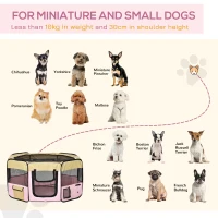 PawHut Box per animali Recinzione per cuccioli Cuccia , Dimensioni: 125 x 125 x 58 cm, Colore : rosa(m-7)