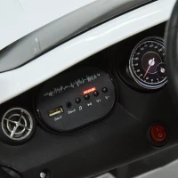 HOMCOM Coche Eléctrico para Niños de 3 Años Mercedes Benz GLA con Mando a Distancia MP3 USB Luces y Sonidos 100x58x46 cm Blanco(m-9)