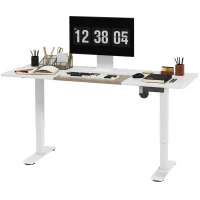 Vinsetto 72-116cm Adjustable Electric Standing Desk, with LED Display - White(m-11)