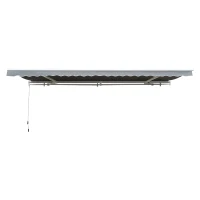 Outsunny Markise elektrisch Gelenkarmmarkise Kurbel inkl. Fernbedienung Balkon Alu Grau 5x3m(m-6)