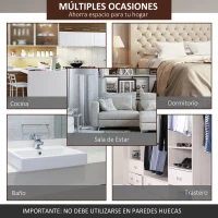 HOMCOM Kit de Herrajes para Puerta Corredera 200 cm con Riel de Aleación de Aluminio Carga 75 kg Marrón(m-5)