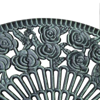 Outsunny Bistroset Gartenset für 2 Personen Balkonmöbel Set Gussaluminium Antik Grün(m-7)