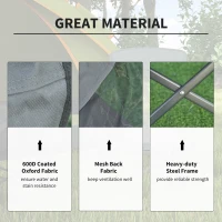 Outsunny Folding Camp Chair Portable Chair w/ Cup Holder Holds up to 136kg Perfect for Camping, Festivals, Garden, Caravan Trips, Fishing, Beach and BBQs(m-4)