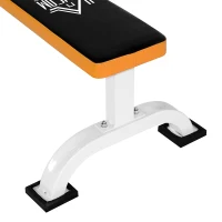 HOMCOM Hantelbank, Flachbank, Fitnessbank, Multifunktion Trainingsbank für zuhause Krafttraining, Stahl, Schwarz, 112x 62 x 43 cm(m-9)