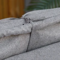 Outsunny Lettino Prendisole in Rattan PE, Schienale Reclinabile a 4 Livelli, Tettuccio e Materassino,  Grigio(m-9)