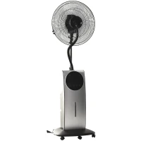 HOMCOM Ventilatore Oscillante con Nebulizzatore Deumidificatore e Telecomando 3 Modalità e Timer 12h Ф44.5cm x 135cm(m-1)