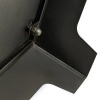 Outsunny Outdoor Fire Pit, Metal Square Firepit Bowl with Spark Screen, Poker for Patio, Camping, 61 x 61 x 52cm, Black(m-9)