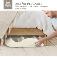 PawHut Escalera para Mascotas de 3 Peldaños Plegable Escalón para Perros Gatos para Cama Sofá 49x38x38 cm Crema(m-5)