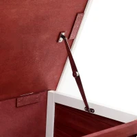 PawHut Clapier sur pieds cage à lapin double niveau plateaux excréments coulissants 4 portes verrouillables toit ouvrant 136L x 50l x 93H cm rouge brique(m-9)