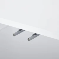 HOMCOM Credenza Moderna con 2 Armadietti a 3 Ripiani in Legno, 107x40x80 cm, Bianco(m-8)