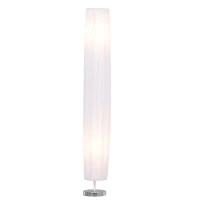 HOMCOM Stehleuchte Stehlampe Standlampe Standleuchte E27, Edelstahl+Polyester, Weiß, Φ15x120cm(m-1)