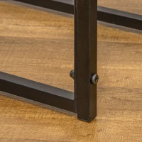 Outsunny Kaminholzregal Holzständer Holzablage mit 4 Haken 2 Schichten Metall Schwarz 84 x 33 x 76 cm(m-8)