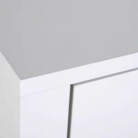 HOMCOM Bedside Table, Nightstand with Drawer and Open Shelf, End Table for Living room, Bedroom, Set of 2, White(m-8)