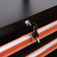 HOMCOM Carro Caja de Herramientas Taller Movil 7 Cajones 1 Cerradura 2 llaves 4 Ruedas(m-9)