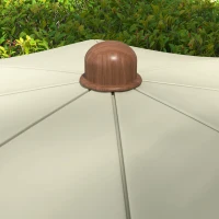 Outsunny Parasol de plage parasol d'extérieur rond parasol à frange protection UV 40 + avec 8 baleines vert(m-8)