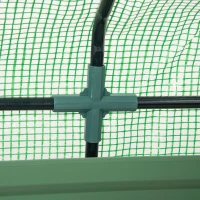 Outsunny Letto per Orto con Serra da Giardino, Acciaio con Copertura PE, Finestra Avvolgibile, 127x95x92cm(m-9)