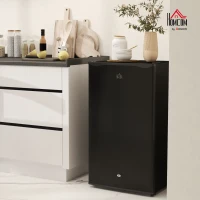 HOMCOM 91L Freestanding Under-Counter Fridge with Lock - Black(m-10)