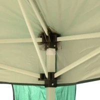Outsunny Tonnelle tente de réception barnum pop-up pliant 3 x 3 x 2,55 m 4 parois amovibles + sac de transport vert(m-6)