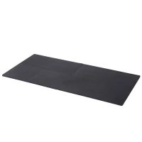 HOMCOM Tappeto Palestra per Fitness in EVA, Tappetino Yoga Antiscivolo da 8 Pezzi per Yoga Pilates Casa, 63.5x63.5x2cm, Nero(m-1)