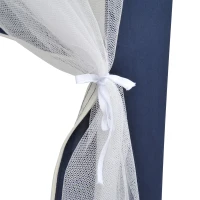 Outsunny Carpa Hexagonal con Mosquiteras con Cremallera para Jardín y Terraza Gazebo tipo Cenador 197 cm cada Lado Azul(m-7)