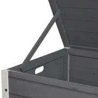 PawHut Hundehütte Hundehaus mit Tür Hundebox Gitterbox TransportKäfig für Katzen Hasen Outdoor wasserdicht Grau Tanne 80 x 55 x 53,5 cm(m-8)