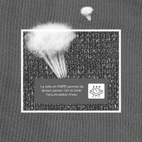 Outsunny Voile d'ombrage Triangulaire Grande Taille 5 x 5 x 5 m polyéthylène Haute densité résistant aux UV Coloris gris(m-6)