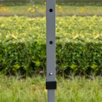 Outsunny 4 x 4m Pop-up Gazebo Canopy Tent with Roller Bag & Adjustable Legs for Outdoor Party, Steel Frame, White(m-8)