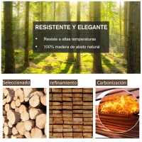 Outsunny Mecedora Rústica de Madera Maciza para Exteriores Sillón Balancín de Terraza o Jardín 88x68x92 cm Color Madera Envejecida(m-6)