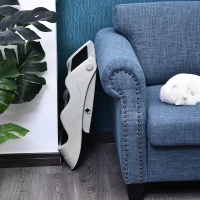 PawHut Escalier pour chien animaux pliable 3 marches antidérapant pliable portable charge max. 15 Kg 49L x 39l x 39H cm plastique crème(m-9)