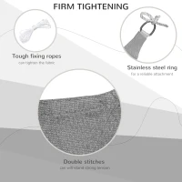 Outsunny 5 x 4m Sun Shade Sail HDPE Rectangle Canopy Outdoor Sunscreen Awning with Mounting Ropes for Garden, Patio, Party, UV Protection, Charcoal Grey(m-5)