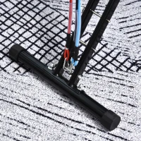 HOMCOM Vélo d'appartement body trainer 2 en 1 pliable écran LCD 8 niv. de résistance acier ABS PVC rouge noir(m-6)